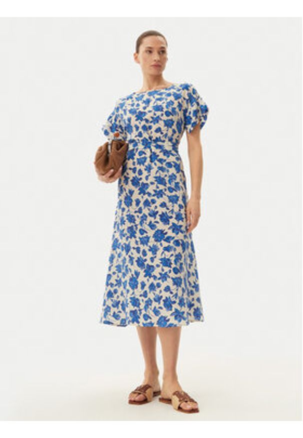 Weekend Max Mara Sukienka letnia Cannes 2515221092 Niebieski Regular Fit. Kolor: niebieski. Materiał: jedwab. Sezon: lato