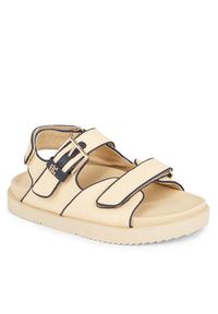 TOMMY HILFIGER - Tommy Hilfiger Sandały Rafia Sporty Sandal FW0FW07896 Beżowy. Kolor: beżowy. Materiał: syntetyk. Styl: sportowy