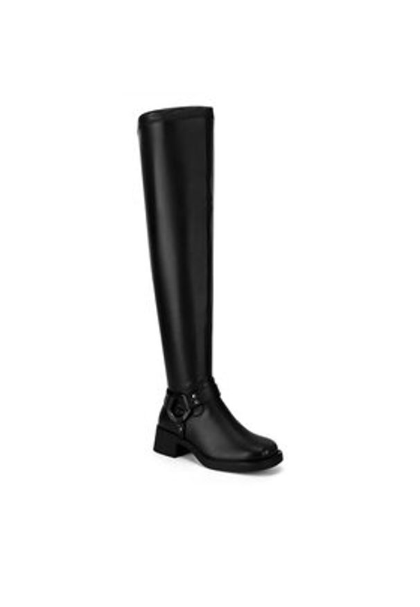Nine West Kozaki HY96158-15 Czarny. Kolor: czarny. Materiał: materiał, syntetyk