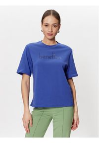 United Colors of Benetton - United Colors Of Benetton T-Shirt 3BL0D103H Niebieski Regular Fit. Kolor: niebieski. Materiał: bawełna