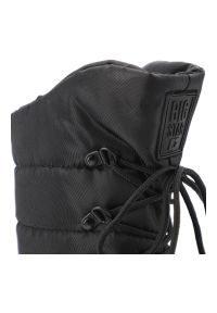 Big-Star - Czarne Śniegowce Big Star Ocieplane Obuwie Damskie. Okazja: na co dzień, na spacer. Kolor: czarny. Materiał: materiał, puch. Szerokość cholewki: normalna. Sezon: zima. Styl: casual, klasyczny #3