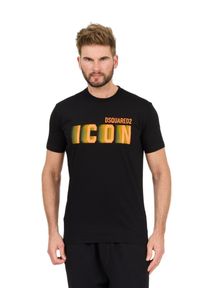 DSQUARED2 Czarny t-shirt Icon Blur Cool Fit Tee. Kolor: czarny #2