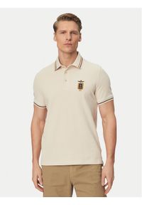 Aeronautica Militare Polo 261PO1914UP00403 Beżowy Regular Fit. Typ kołnierza: polo. Kolor: beżowy. Materiał: bawełna #1