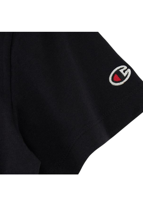 Koszulka damska Champion SS Tee 117534. Kolor: czarny. Materiał: tkanina, skóra, bawełna