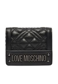 Love Moschino - LOVE MOSCHINO Duży Portfel Damski JC5601PP0ILA000A Czarny. Kolor: czarny. Materiał: skóra