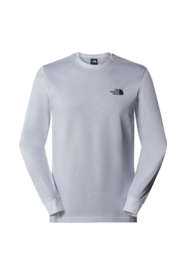 Koszulka The North Face Redbox 0A87NNFN41 - biała. Kolor: biały. Materiał: bawełna. Długość rękawa: długi rękaw. Długość: długie. Wzór: ze splotem