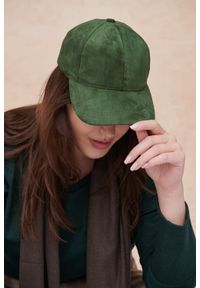 blue shadow - Czapka Dżokejka Khaki. Kolor: brązowy. Materiał: wiskoza #1