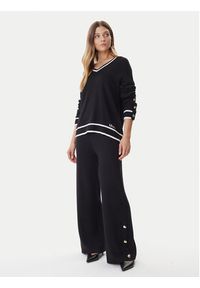 Liu Jo Sport Sweter TF5229 MS59L Czarny Regular Fit. Kolor: czarny. Materiał: syntetyk. Styl: sportowy #5
