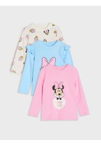 Sinsay - Bawełniana koszulka z nadrukiem Minnie and Daisy - fioletowy. Kolor: fioletowy. Materiał: bawełna. Wzór: nadruk #1