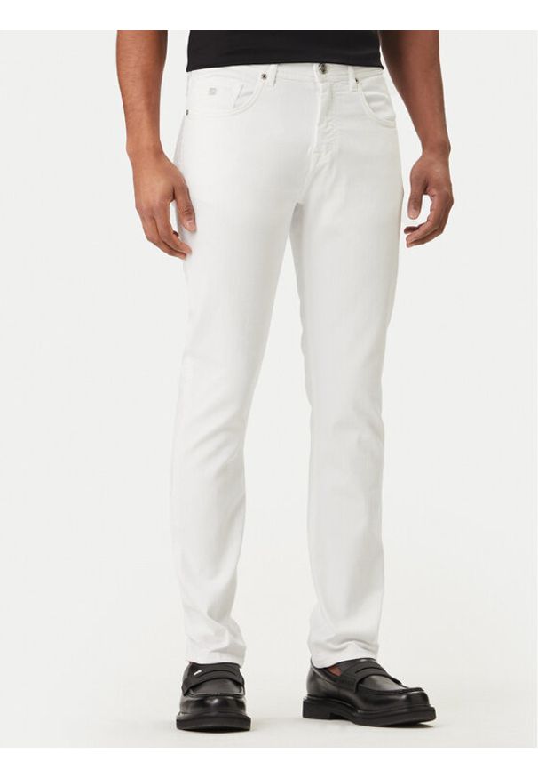 Karl Lagerfeld - KARL LAGERFELD Jeansy 265501 562820 Biały Slim Fit. Kolor: biały