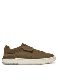 Clarks Sneakersy Courtlite2 Run 26181324 Khaki. Kolor: brązowy. Materiał: skóra, nubuk. Sport: bieganie