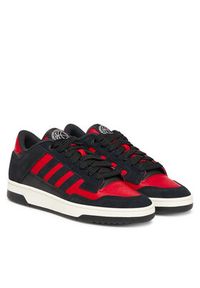 Adidas - adidas Sneakersy Rapid Court Low JR1012 Czarny. Kolor: czarny. Materiał: skóra