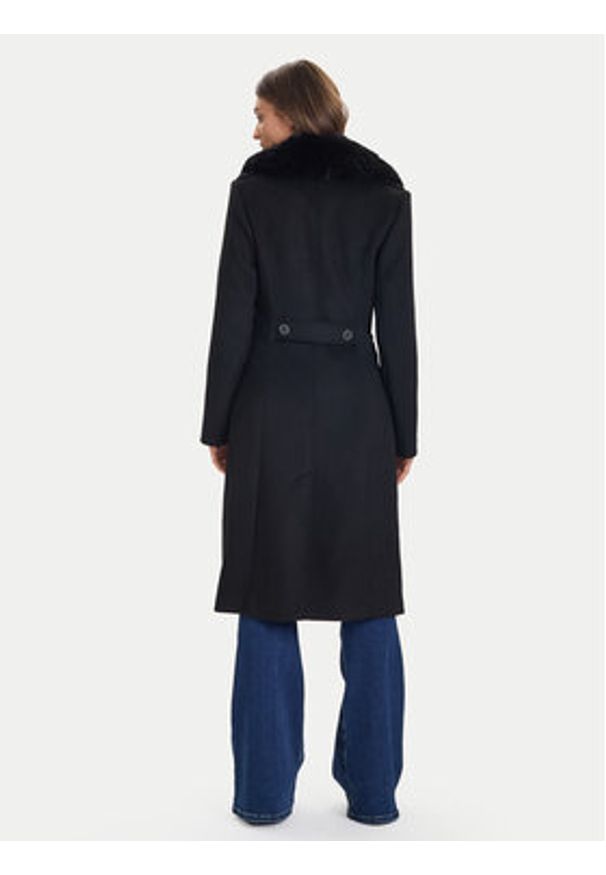 Guess Płaszcz wełniany W5BL19 W2642 Czarny Regular Fit. Kolor: czarny. Materiał: syntetyk