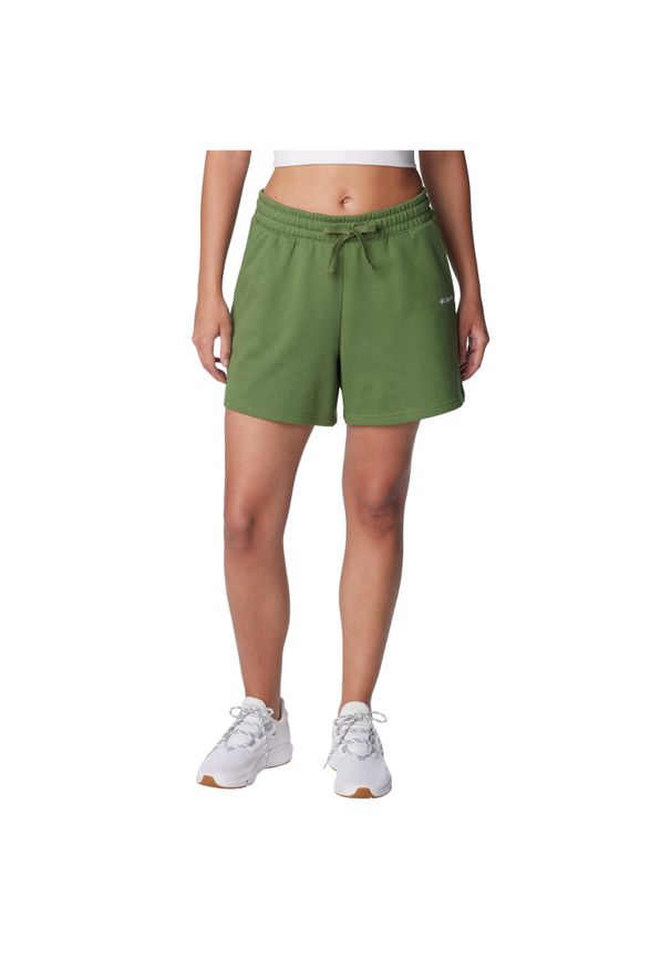 columbia - Spodenki sportowe damskie Trek French Terry Wmns Shorts. Kolor: wielokolorowy, zielony. Materiał: bawełna, poliester