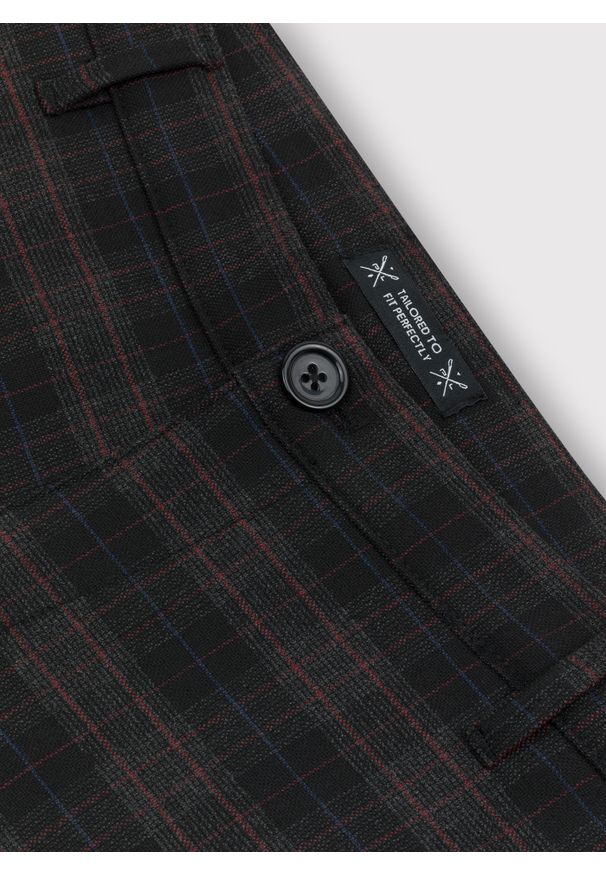 Pako Lorente - PAKO LORENTE – Casualowe męskie spodnie w kratę P22WF-WX-002-C-0. Okazja: na co dzień. Materiał: poliester, wiskoza, elastan. Styl: casual