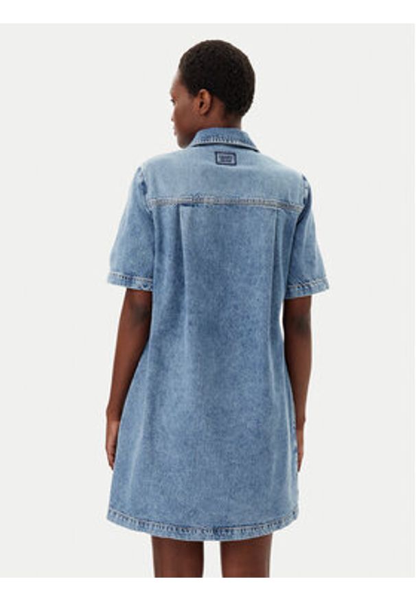 Liu Jo Sukienka jeansowa UA5191 D4990 Niebieski Regular Fit. Kolor: niebieski. Materiał: bawełna