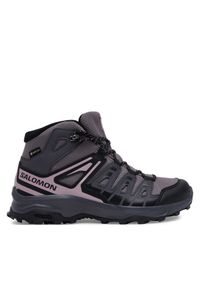 salomon - Trekkingi Salomon. Kolor: fioletowy. Technologia: Gore-Tex. Sport: turystyka piesza #1