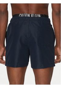 Calvin Klein Swimwear Szorty kąpielowe KM0KM01093 Granatowy Regular Fit. Kolor: niebieski. Materiał: syntetyk #3