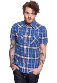 Lee - LEE SS WESTERN SUMMER BLUE L640DKNJ 112115273. Okazja: na uczelnię. Materiał: bawełna, jeans, materiał, tkanina. Długość rękawa: krótki rękaw. Długość: krótkie. Styl: klasyczny