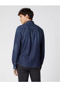 Wrangler - MĘSKA KOSZULA JEANSOWA WRANGLER WESTERN DENIM SHIRT DARK INDIGO W5974O71E. Materiał: denim, jeans #2