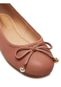 TwinSet - TWINSET Baleriny Ballerina 242TCP150 Beżowy. Kolor: beżowy. Materiał: skóra #6