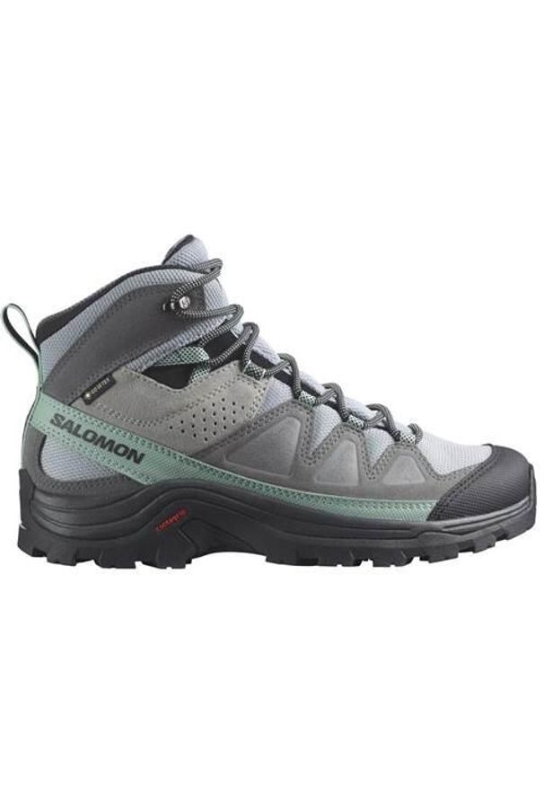 salomon - Buty trekkingowe damskie Salomon Quest Rove Gtx. Wysokość cholewki: za kostkę. Kolor: szary. Materiał: skóra, materiał, syntetyk. Szerokość cholewki: normalna. Styl: sportowy