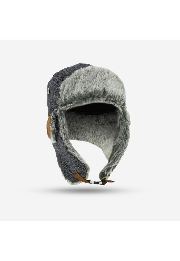 WEDZE - Czapka narciarska uszatka dla dorosłych Wedze Cruising. Kolor: szary. Sezon: zima. Styl: sportowy