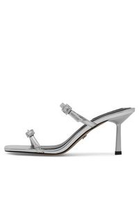Nine West Klapki ZL23005-1CC Srebrny. Kolor: srebrny. Materiał: skóra