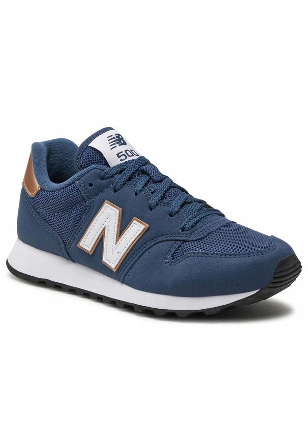 Buty na codzień New Balance 500 Damskie sportowe sneakersy. Okazja: na co dzień. Kolor: niebieski. Sport: turystyka piesza