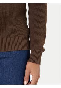 Guess Jeans Sweter M4BR30 Z3HM1 Brązowy Regular Fit. Kolor: brązowy. Materiał: bawełna