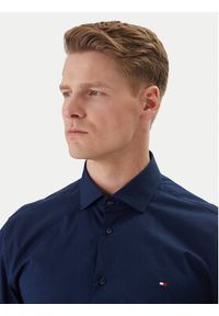 TOMMY HILFIGER - Tommy Hilfiger Koszula MW0MW38347 Granatowy Slim Fit. Kolor: niebieski. Materiał: bawełna #5
