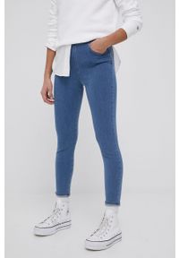Levi's® - Levi's jeansy MILE HIGH damskie high waist. Okazja: na spotkanie biznesowe. Stan: podwyższony. Kolor: niebieski. Styl: biznesowy