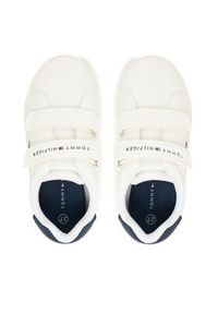 TOMMY HILFIGER - Tommy Hilfiger Sneakersy Low Cut Velcro T1X9-34338-1355 M Biały. Kolor: biały. Materiał: skóra #4