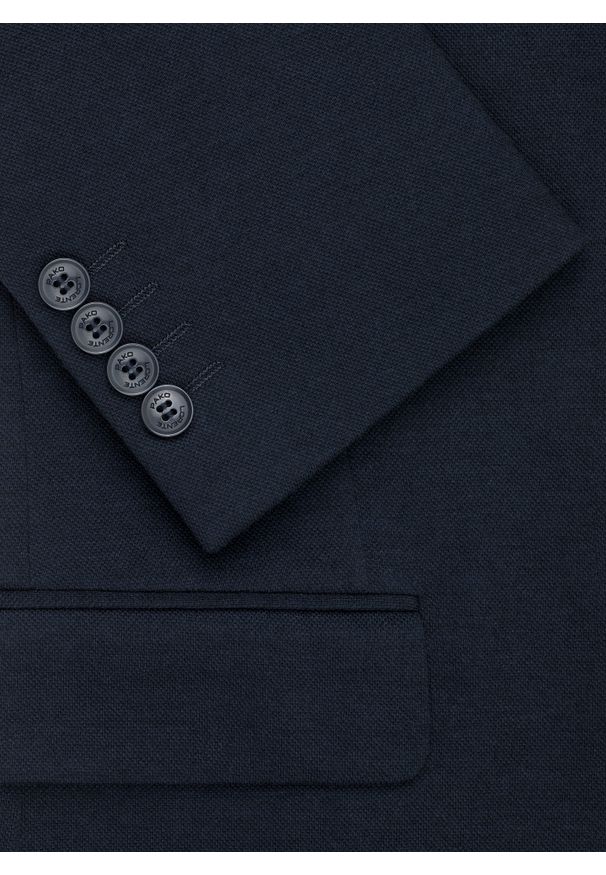 Pako Lorente - PAKO LORENTE – Granatowa dzianinowa marynarka męska. Kolor: niebieski. Materiał: dzianina