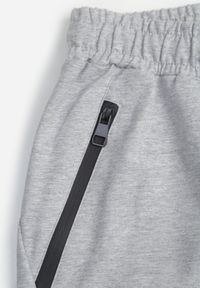Born2be - Szare Dresowe Szorty Sportowe z Bawełną i Kieszeniami na Suwak Rharanin. Okazja: na co dzień, do domu. Kolor: szary. Materiał: bawełna, dresówka. Styl: sportowy #3