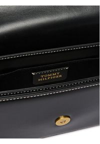 TOMMY HILFIGER - Tommy Hilfiger Torebka Th Script Flap Crossover AW0AW18399 Czarny. Kolor: czarny. Materiał: skórzane #2
