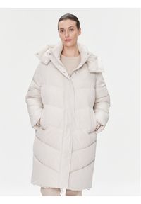 Calvin Klein Płaszcz zimowy Modern K20K205948 Écru Relaxed Fit. Materiał: syntetyk. Sezon: zima