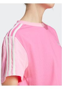 Adidas - adidas T-Shirt Essentials 3-Stripes IS1574 Różowy Loose Fit. Kolor: różowy. Materiał: bawełna #5