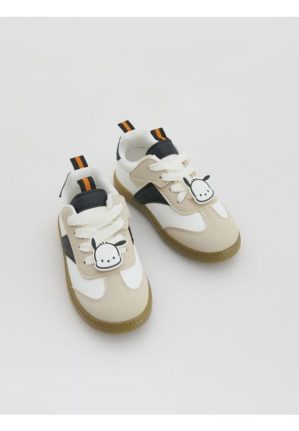 Reserved - Buty Pochacco - złamana biel. Materiał: materiał. Styl: klasyczny