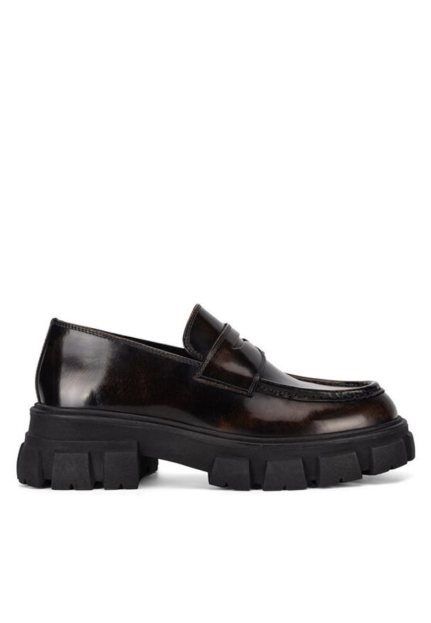 Badura Loafersy ELANA-01WI-002 Brązowy. Kolor: brązowy. Materiał: skóra, lakier