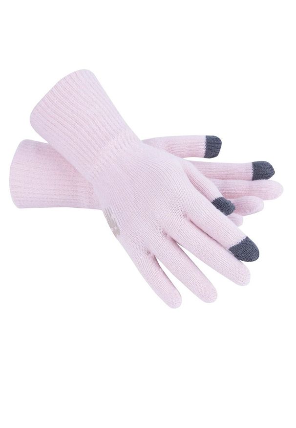 Rękawiczki New Balance LAH13006PIE - różowe. Kolor: różowy. Materiał: włókno, akryl. Sezon: zima