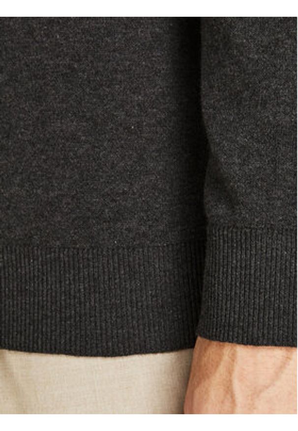 Jack & Jones - Jack&Jones Sweter Emil 12208365 Szary Regular Fit. Kolor: szary. Materiał: bawełna