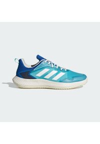 Buty do tenisa męskie Adidas Defiant Speed. Kolor: biały, niebieski, wielokolorowy. Materiał: materiał. Sport: tenis #2