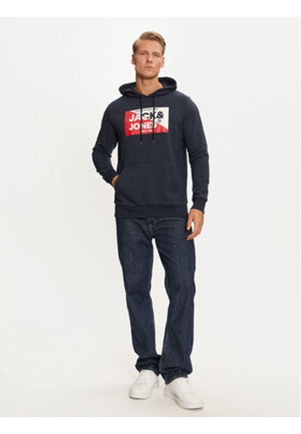 Jack & Jones Bluza Nolan 12256849 Granatowy Standard Fit. Kolor: niebieski. Materiał: syntetyk, bawełna