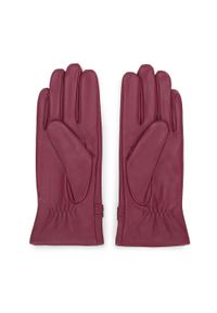 Wittchen - Damskie rękawiczki skórzane z supełkiem. Kolor: czerwony. Materiał: skóra. Sezon: jesień, zima. Styl: klasyczny, elegancki #4