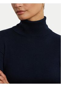 Lauren Ralph Lauren Golf 200940470002 Granatowy Slim Fit. Typ kołnierza: golf. Kolor: niebieski. Materiał: jedwab #5