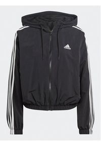 Adidas - adidas Wiatrówka Essentials 3-Stripes Woven Windbreaker HT3399 Czarny Loose Fit. Kolor: czarny. Materiał: syntetyk #3