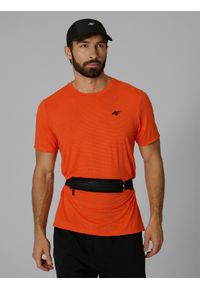 4f - 4F Koszulka treningowa regular szybkoschnąca męska - pomarańczowa M. Kolor: pomarańczowy. Materiał: materiał. Sport: fitness #1