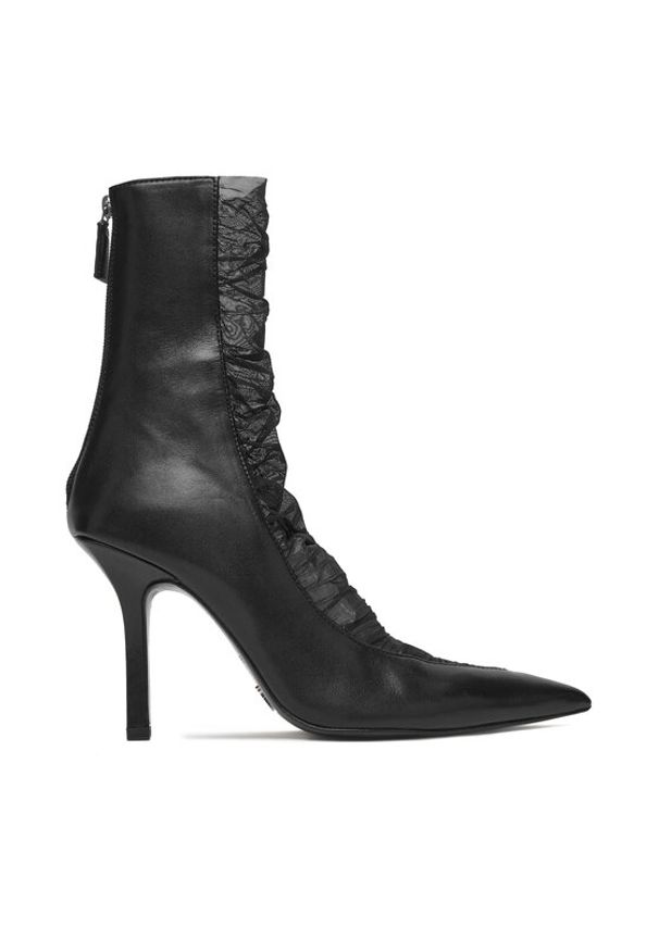 Patrizia Pepe Botki 2Y0020/V038-K103 Czarny. Kolor: czarny. Materiał: skóra