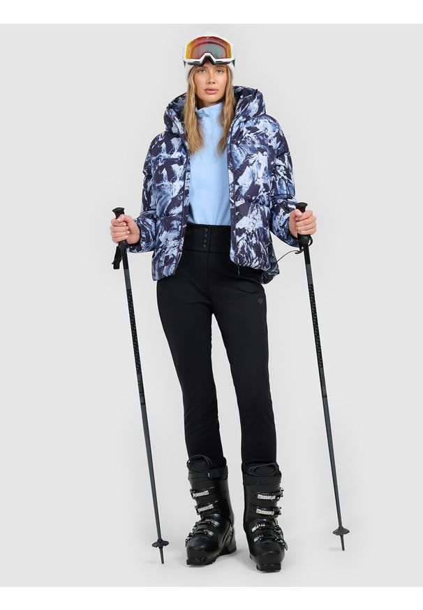 4f - 4F Spodnie narciarskie softshell membrana 5000 damskie - czarne M. Stan: podwyższony. Kolor: czarny. Materiał: softshell. Sezon: zima. Sport: narciarstwo